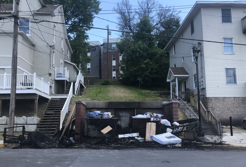 Beverly Avenue dumpster fire