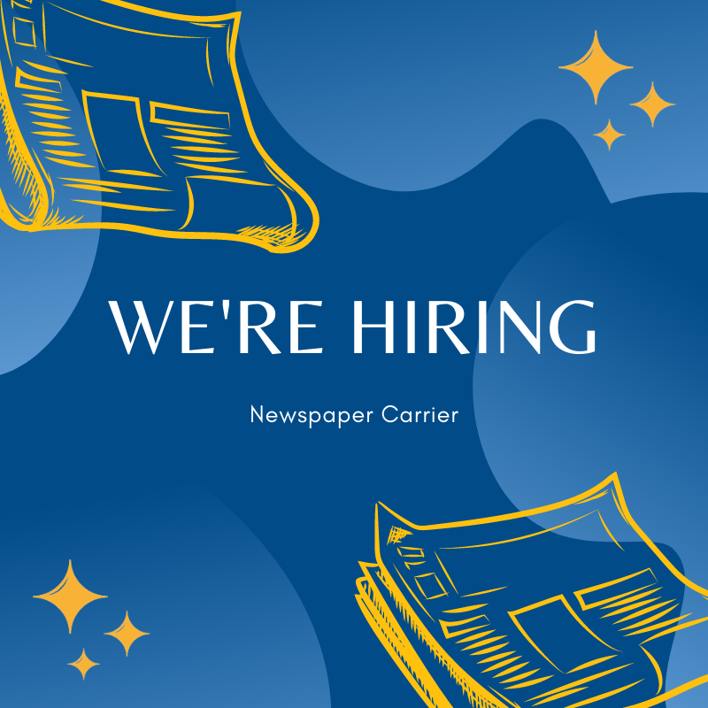 we're hiring newspaper carriers