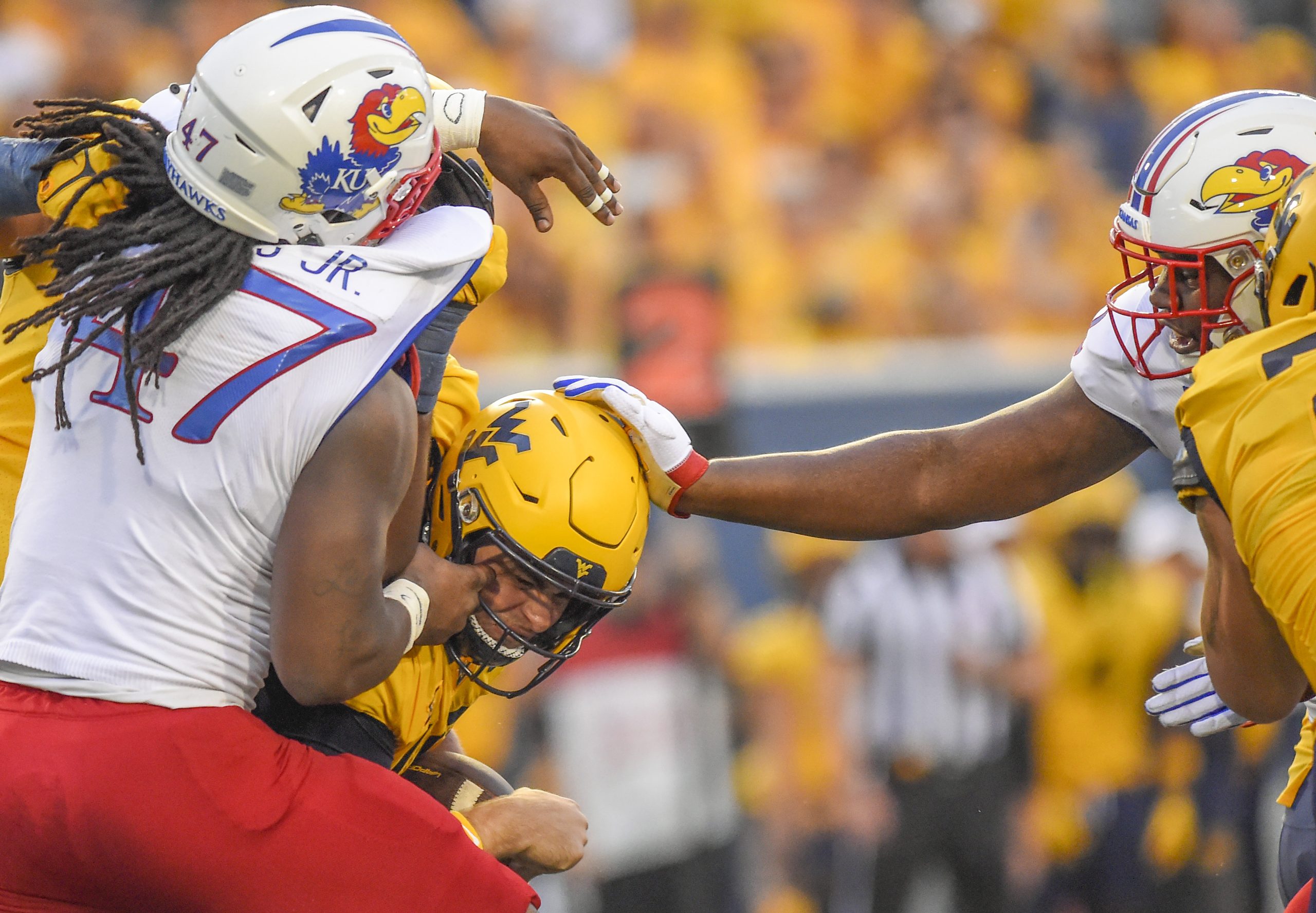 Mountaineers stumble again against Kansas, suffer 10-7 loss in